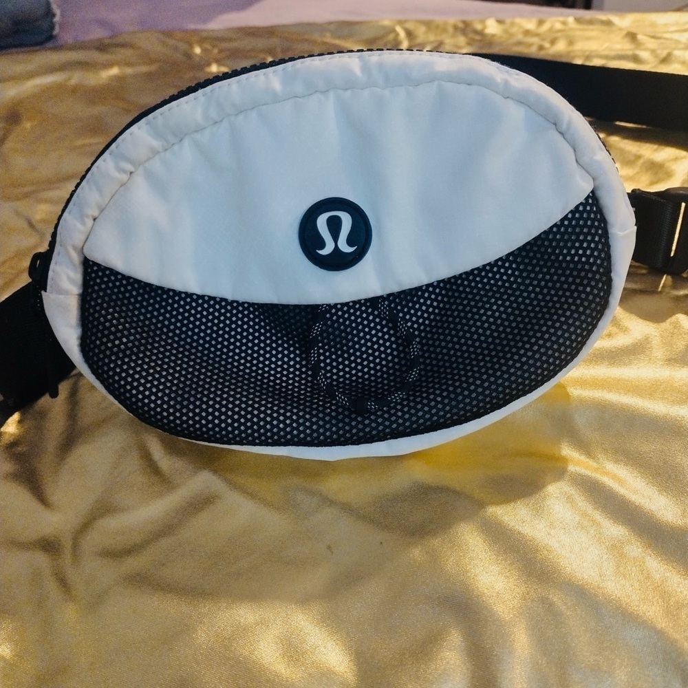 Lululemon Athletica Black and White Crossbody Bag